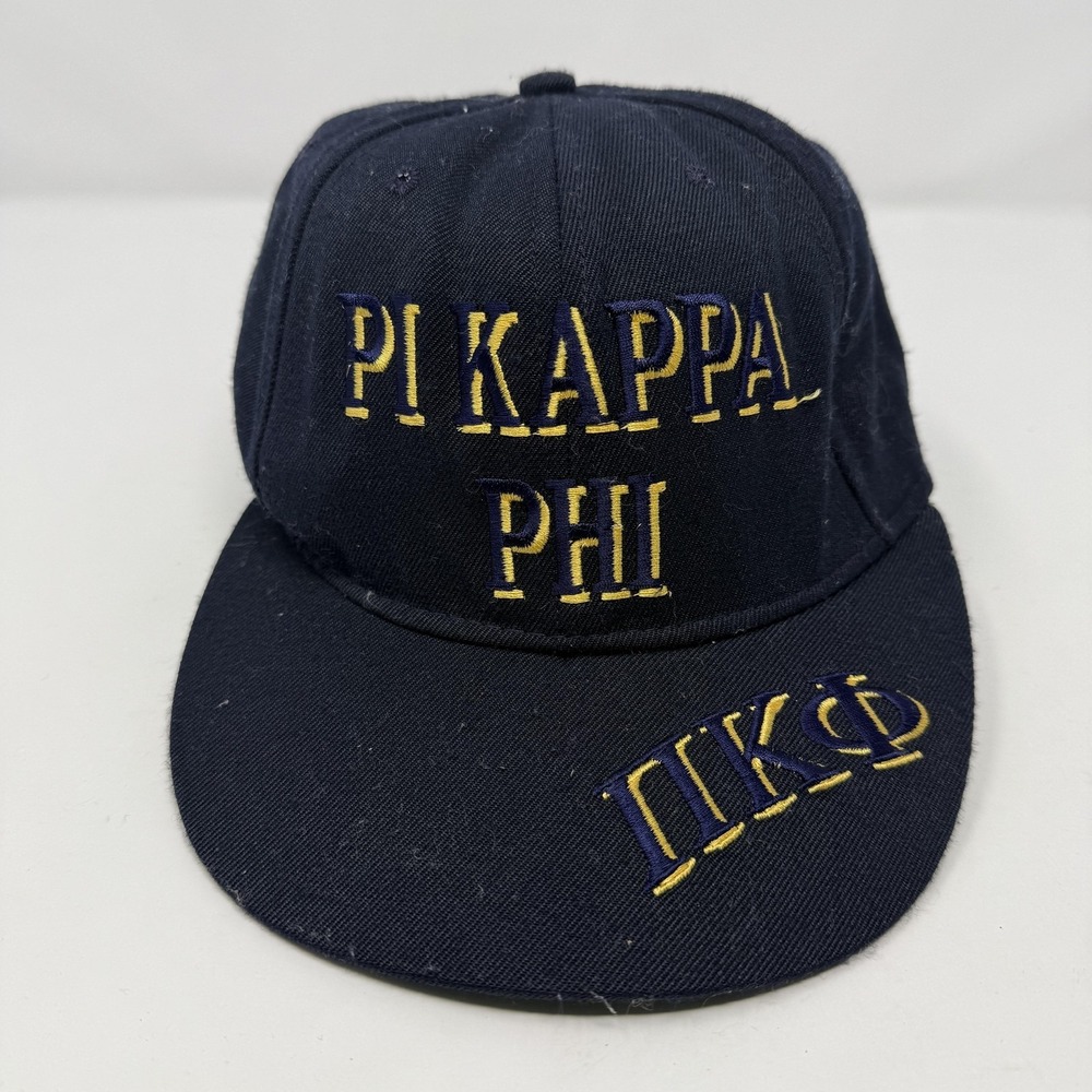 Vintage Pi Kappa Phi Hat Cap Snap Back Mens Embroidered Greek Fraternity 90s